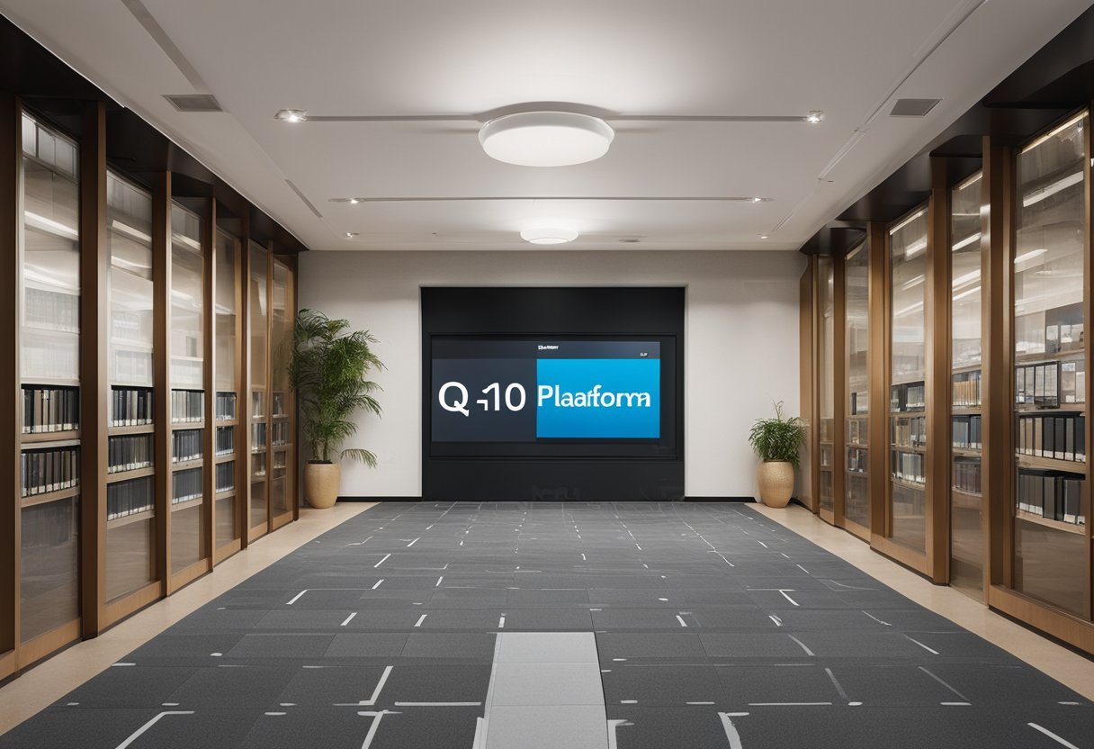 Plataforma Q10: A modern, digital interface for language school management. No humans or body parts included